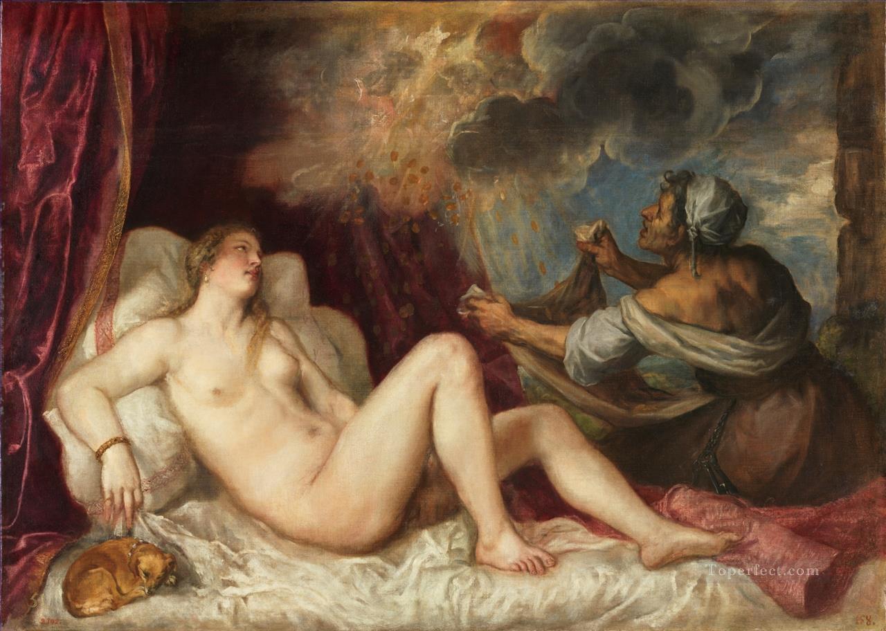 Dánae 1553 desnuda Tiziano Tiziano Pintura al óleo